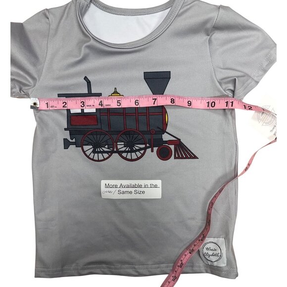 Train-Themed Toddler 2T Shirt & Shorts Set By Marie Elizabeth - Picture 3 of 9